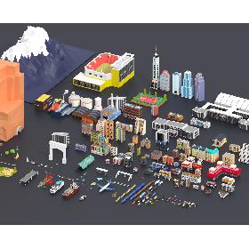 3D Low Poly City Pack
